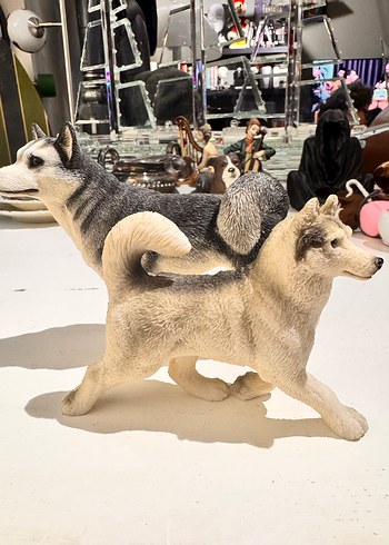 Gri Husky Köpek Figürleri - Görsel 2