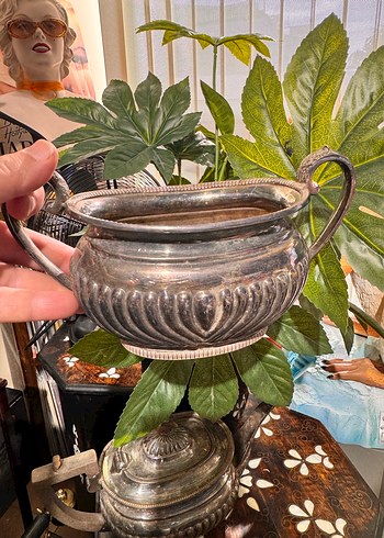 Koyu Gri Vintage Çaydanlık Seti - Görsel 12