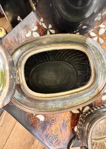 Koyu Gri Vintage Çaydanlık Seti - Görsel 4