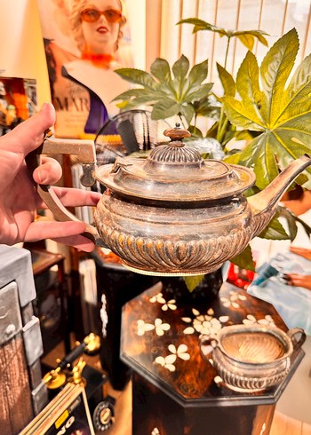 Koyu Gri Vintage Çaydanlık Seti - Görsel 11