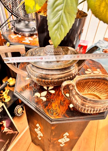 Koyu Gri Vintage Çaydanlık Seti - Görsel 6