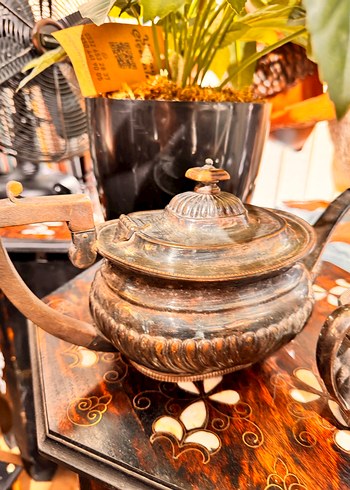 Koyu Gri Vintage Çaydanlık Seti - Görsel 2