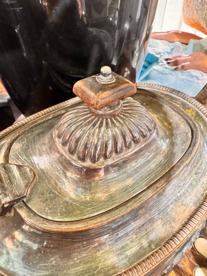 Koyu Gri Vintage Çaydanlık Seti - Görsel 3