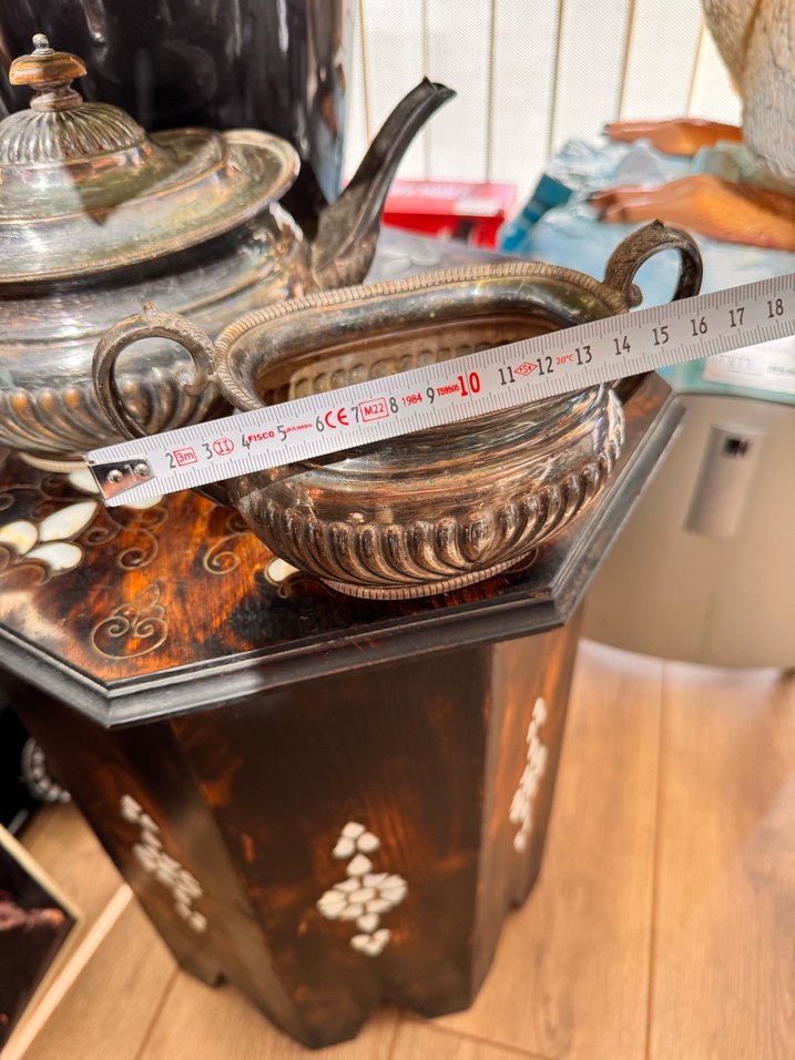 Koyu Gri Vintage Çaydanlık Seti - Görsel 5