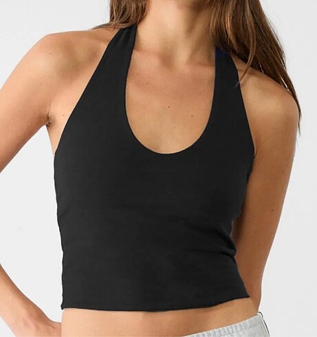 Halter yaka crop