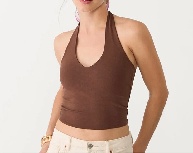 Halter yaka crop