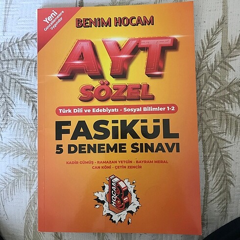 BENİM HOCAM AYT SÖZEL 5 DENEME