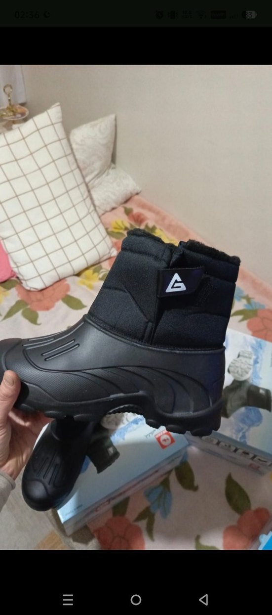 Siyah Erkek Outdoor Botları Velcro Kapatma - Görsel 2