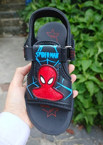 31 Beden Renkli Spiderman Baskılı Erkek Çocuk Sandalet