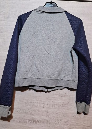 Gri Kadın Bomber Ceket - Görsel 5