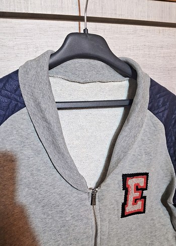 Gri Kadın Bomber Ceket - Görsel 4