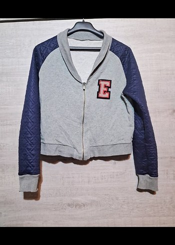 Gri Kadın Bomber Ceket - Görsel 2