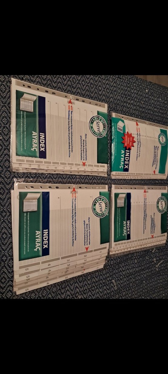 Serve Marka Index Ayraç Seti - Görsel 2