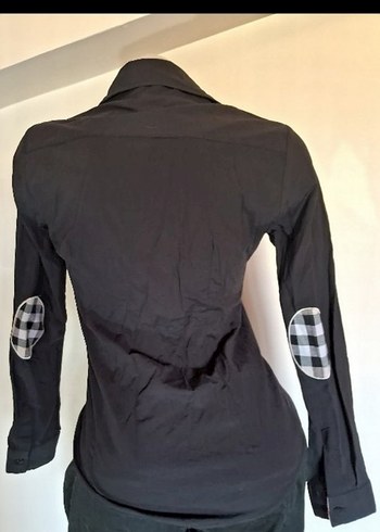 Burberry Spit Düz Siyah Kadın Gömlek