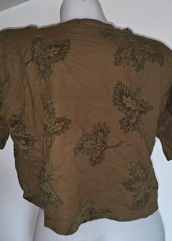 Zara Bohem Kısa Kollu Desenli Mini Bluz