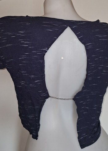 Diğer Baskılı Kısa Kollu Yumuşak Kumaş Crop