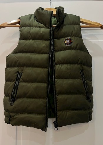 Erkek Çocuk Haki Fermuarlı Yelek - Görsel 2