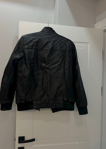 Siyah Erkek Deri mont - Görsel 4