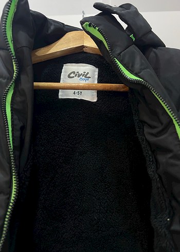 Erkek Çocuk Siyah Fermuarlı Street Wear Mont - Görsel 2