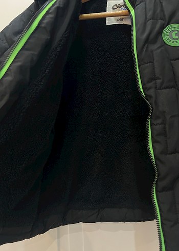 Erkek Çocuk Siyah Fermuarlı Street Wear Mont - Görsel 4