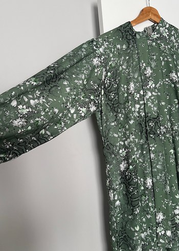 Yeşil Bohem Uzun Kollu Uzun Elbise - Görsel 2