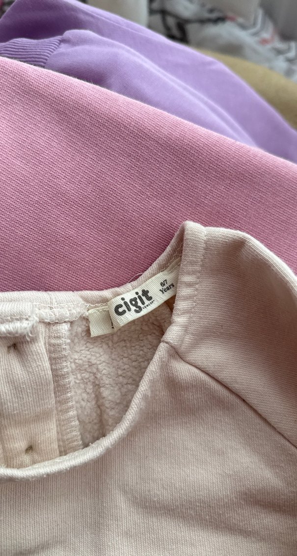 Bej Kız Çocuk Uzun Kollu Basic - Görsel 3