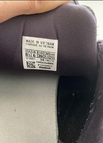 39 Beden Reebok ayakkabı