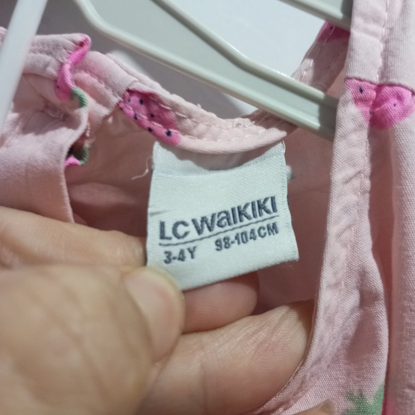 Pembe Çiçekli Kız Çocuk Elbisesi - Görsel 4