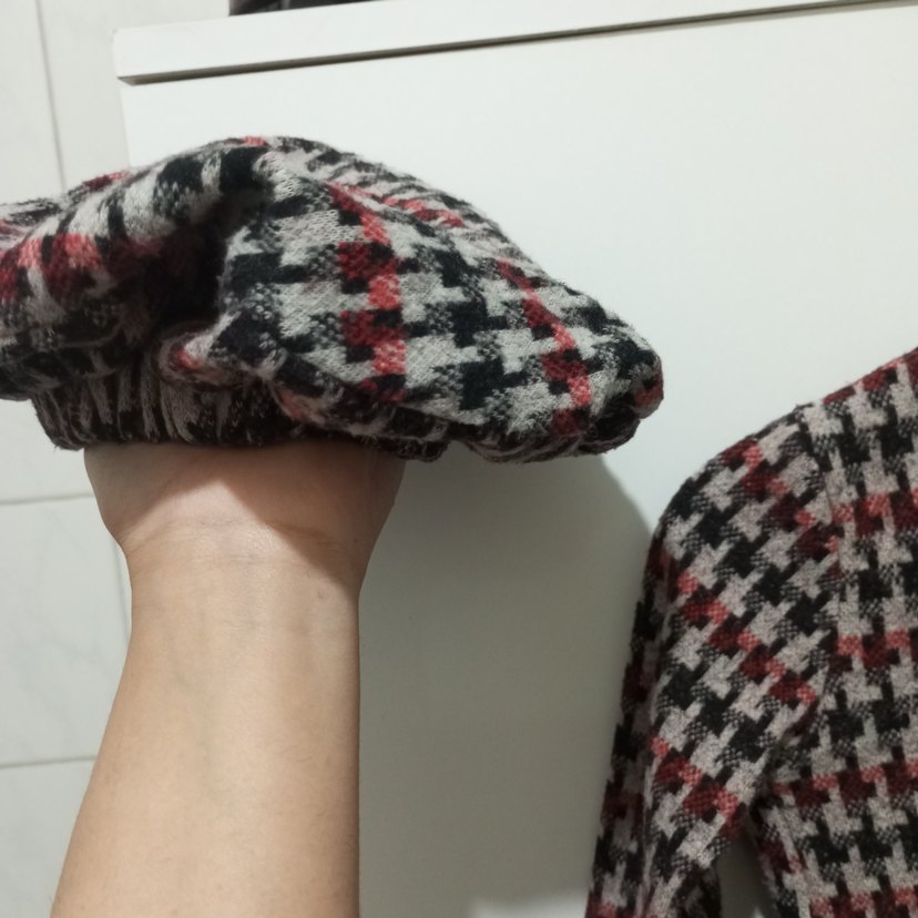 Kız Çocuk ekose kışlık Elbise ressam şapkalı 12/24 ay uyumlu - Görsel 2