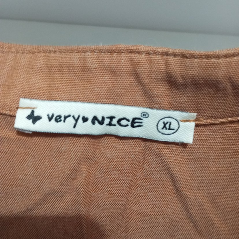 Bej Kadın Uzun Kollu Keten Gömlek - Görsel 3