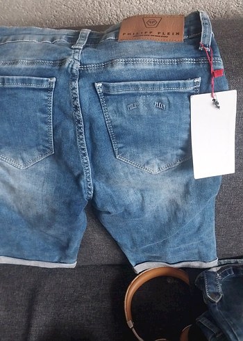 Kadın Mavi Rahat Kesim Kot Şort - Görsel 2