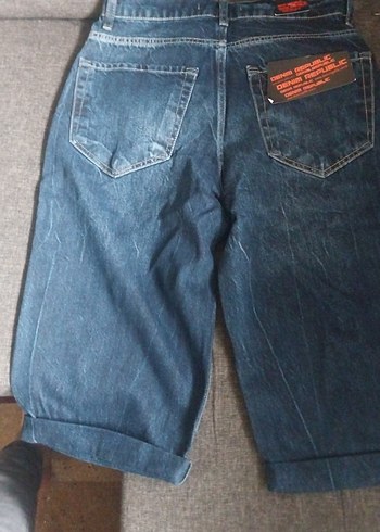 Erkek Rahat Kesim Kısa Kot Pantolon - Görsel 2