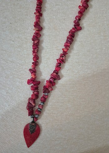 uzun orijinal mercan kolye - Görsel 2