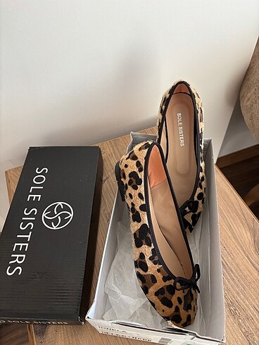 Sole Sisters Loepar Desenli Dokulu Babet 36 no