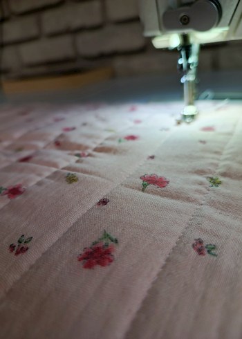 Vintage Desenli Pembe Makyaj Çantası - Görsel 5