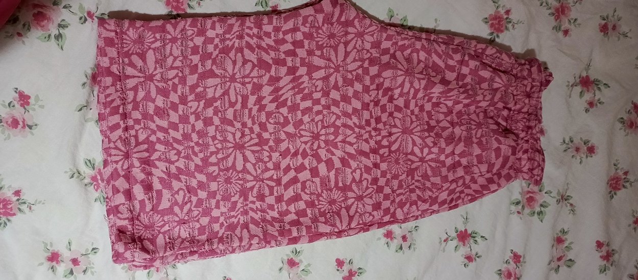 Dantel Detaylı Pembe Bohem Kumaş Paon - Görsel 2