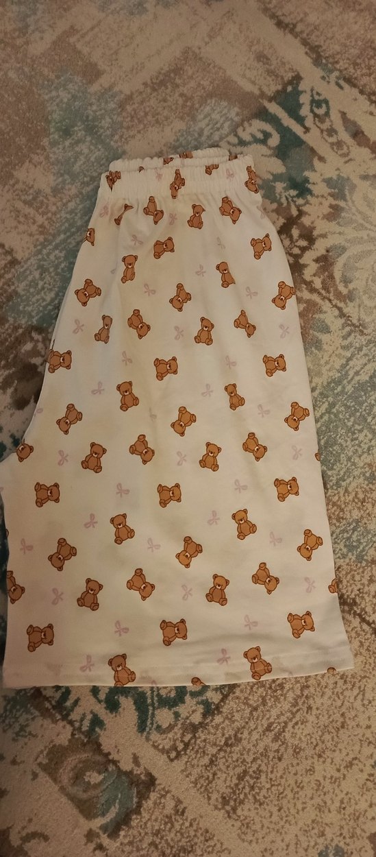 Erkek Beyaz Mini Ayıcık Desenli Şort - Görsel 2