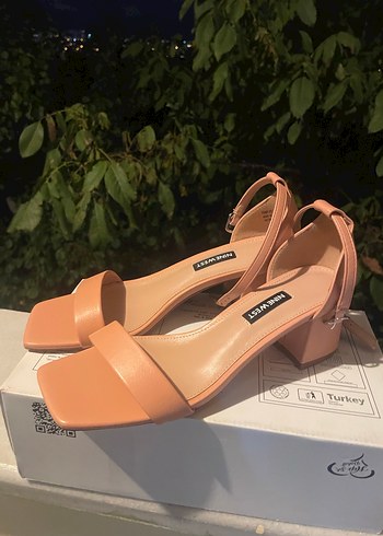 Bej Kadın Blok Topuklu Minimalist Ayakkabı - Görsel 5