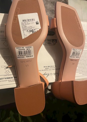 Bej Kadın Blok Topuklu Minimalist Ayakkabı - Görsel 3