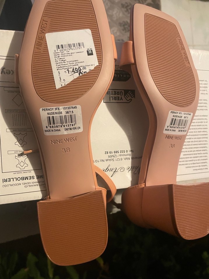 Bej Kadın Blok Topuklu Minimalist Ayakkabı - Görsel 3