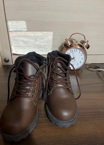 Kahverengi Deri Erkek Çocuk Botu - Görsel 6