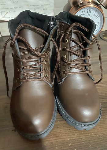 Kahverengi Deri Erkek Çocuk Botu - Görsel 7