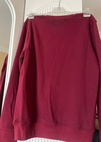 Bordo Baskılı Kadın Sweatshirt - Görsel 4