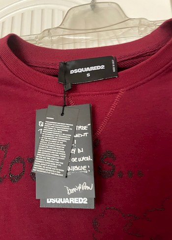 Bordo Baskılı Kadın Sweatshirt - Görsel 2