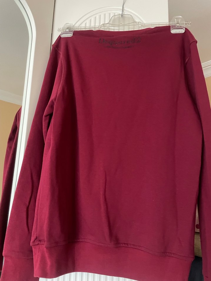 Bordo Baskılı Kadın Sweatshirt - Görsel 4
