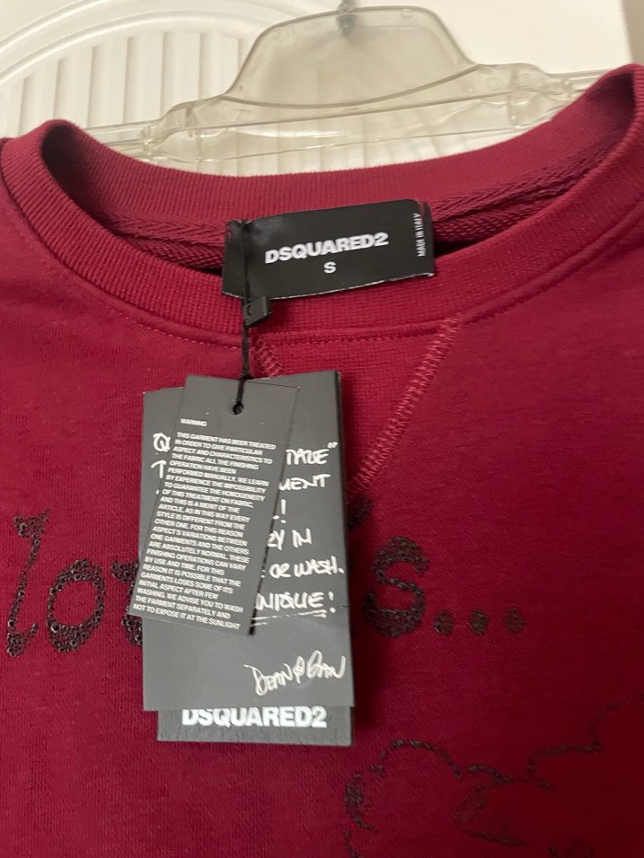 Bordo Baskılı Kadın Sweatshirt - Görsel 2