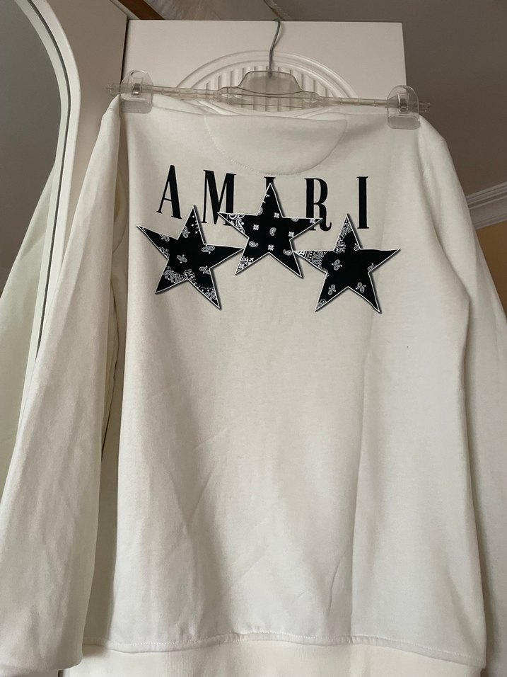 Beyaz Baskılı Uzun Kollu Erkek Tişört - Görsel 2