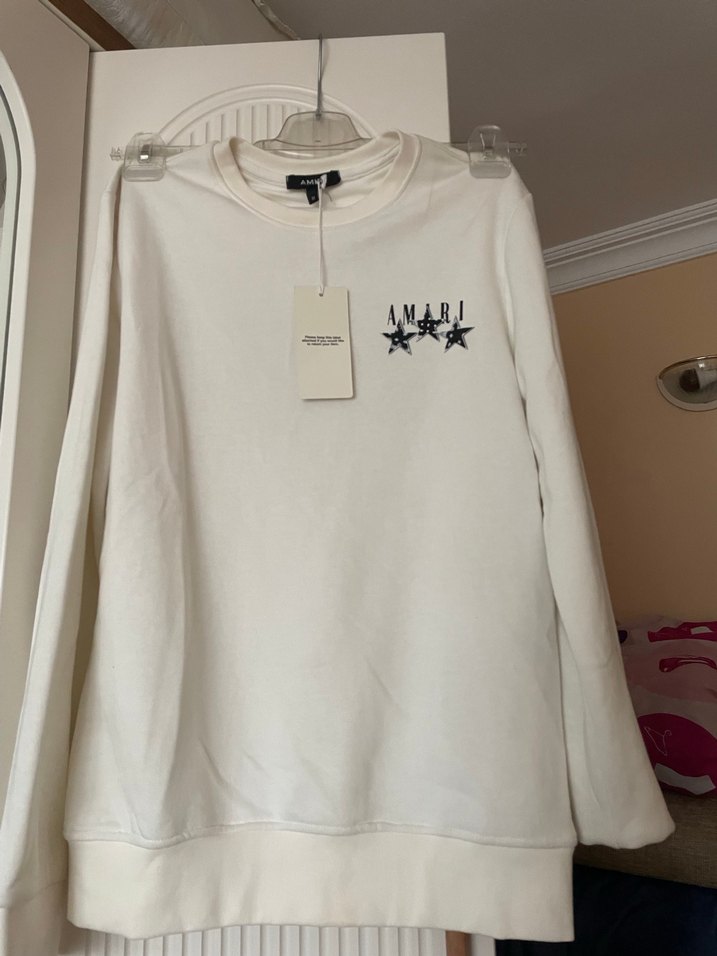 Beyaz Baskılı Uzun Kollu Erkek Tişört - Görsel 4