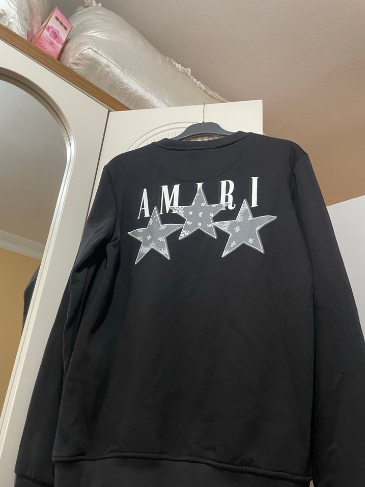 Siyah Uzun Kollu Baskılı Erkek Tişört - Görsel 3