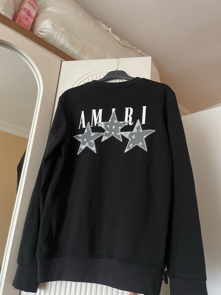 Siyah Uzun Kollu Baskılı Erkek Tişört - Görsel 2